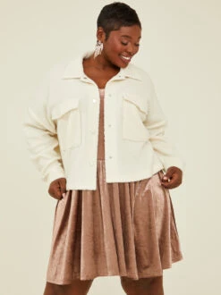 Dylan Sherpa Shacket -ChicAura Store 003017 ACT11040AR IVORY 04