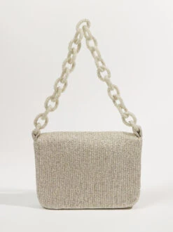 Beaded Chain Bag -ChicAura Store 003036 TBA 8010 ARU SILVER 02