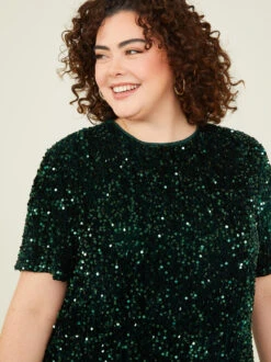 Stella Sequin Dress -ChicAura Store 003038 IBD29995AS P GREEN 01