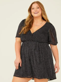 Marlene Glitter Romper -ChicAura Store 003038 IBR30017AS P BLACK 01