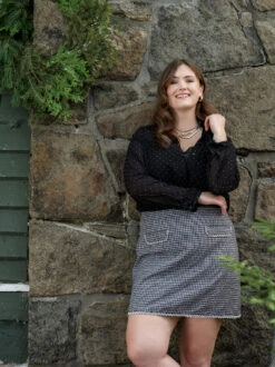 Abby Sparkle Buttondown Top