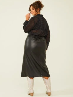 Abby Sparkle Buttondown Top 8 Abby Sparkle Buttondown Top -ChicAura Store 003038 IBT29338AS P BLACK 03