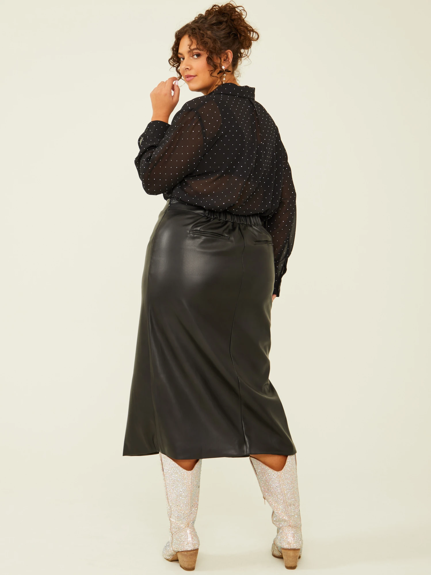 Abby Sparkle Buttondown Top 4 Abby Sparkle Buttondown Top - Image 4