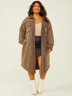 Aster Sherpa Maxi Shacket