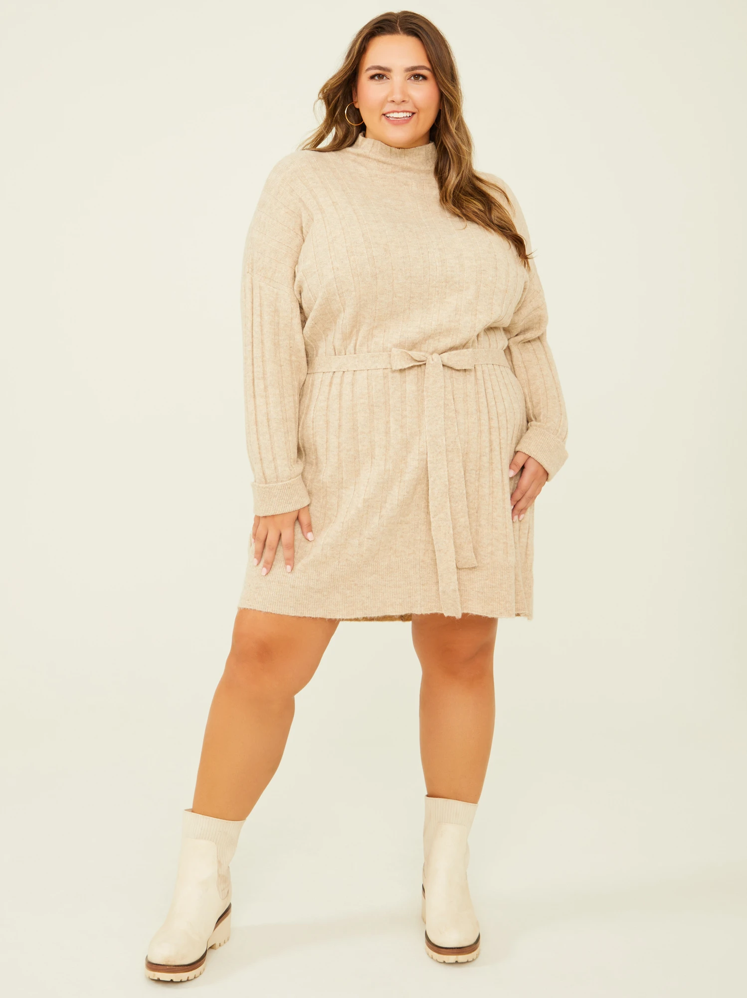 Adeline Belted Sweater Dress 1 Adeline Belted Sweater Dress