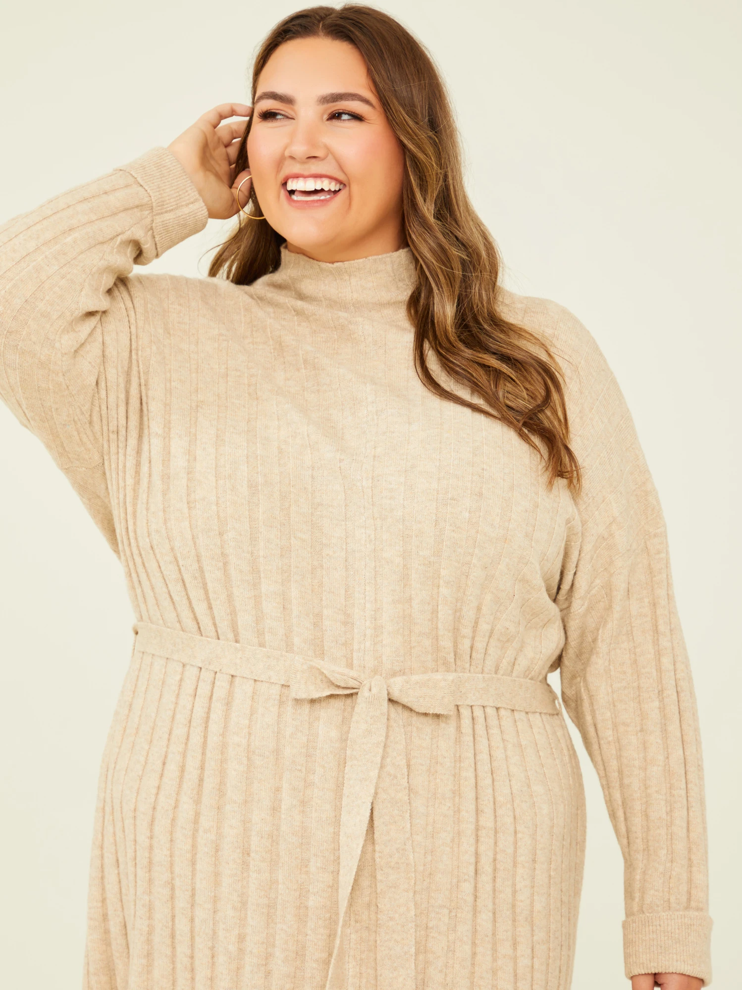Adeline Belted Sweater Dress 5 Adeline Belted Sweater Dress - Image 5