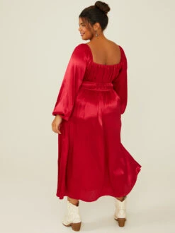 Faye Dress -ChicAura Store 003041 PLD44187 018 RED 03