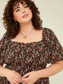 Raina Floral Maxi Dress 6 Raina Floral Maxi Dress -ChicAura Store 003041 PLD46102 018 BLACK MULTI 02