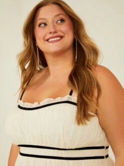 Everleigh Shimmer Maxi Dress -ChicAura Store 003041 PLD46524 018 CREAM BLACK 04