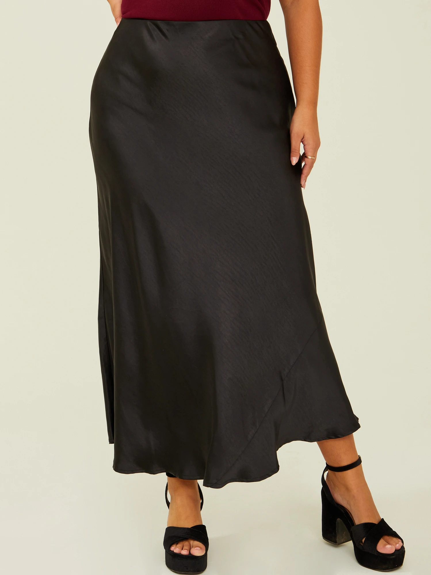 Isabella Satin Midi Skirt 2 Isabella Satin Midi Skirt - Image 2