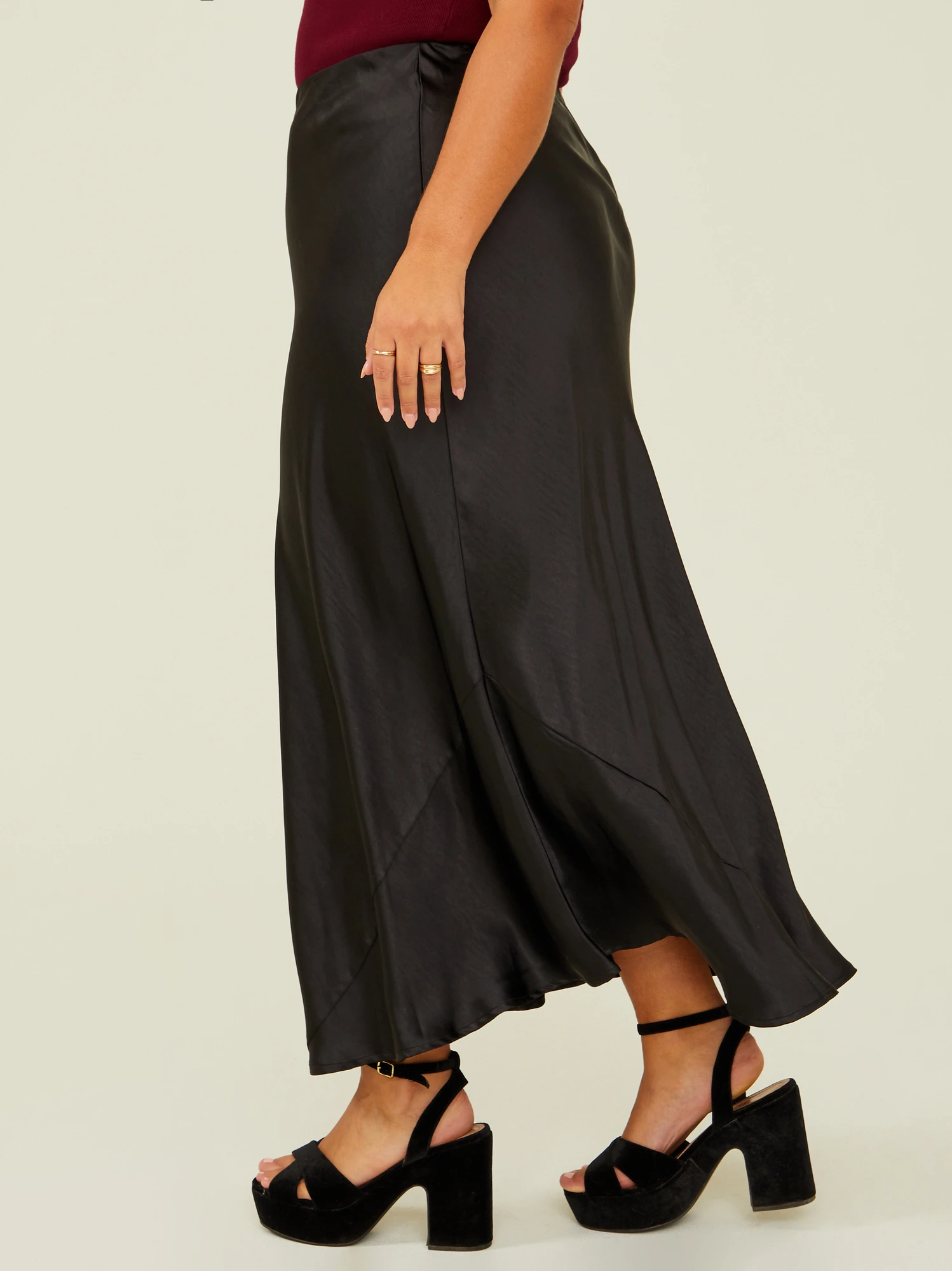 Isabella Satin Midi Skirt 3 Isabella Satin Midi Skirt - Image 3