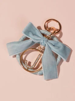 Velvet Monogram Keychain - J