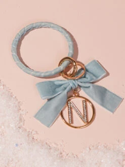 Velvet Monogram Keychain - N