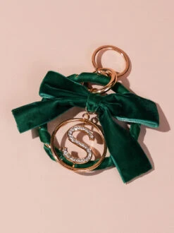 Velvet Monogram Keychain - S