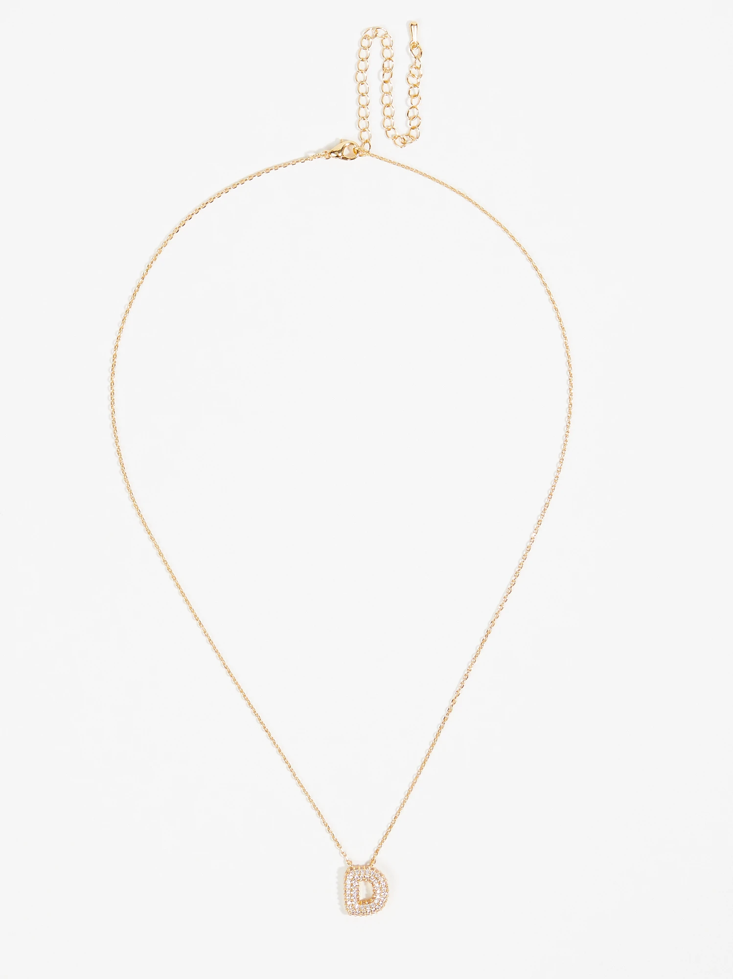 Crystal Bubble Monogram Necklace - D 2 Crystal Bubble Monogram Necklace - D - Image 2