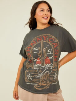 Johnny Cash Oversized Tee