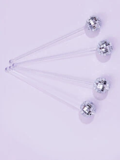 Disco Drink Stirrer Set -ChicAura Store 004130 NPW73396 ARU SILVER 02