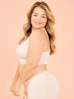 Seamless Cable Knit Bralette -ChicAura Store 004173 DY135 PEACH WHIP 02