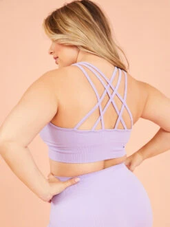Seamless Ribbed Strappy Sports Bra 8 Seamless Ribbed Strappy Sports Bra -ChicAura Store 004173 DY139 DIGITAL LAVENDER 03