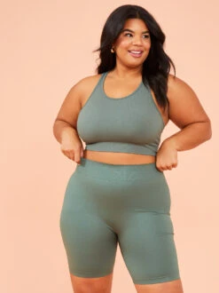 Seamless Ribbed Biker Shorts