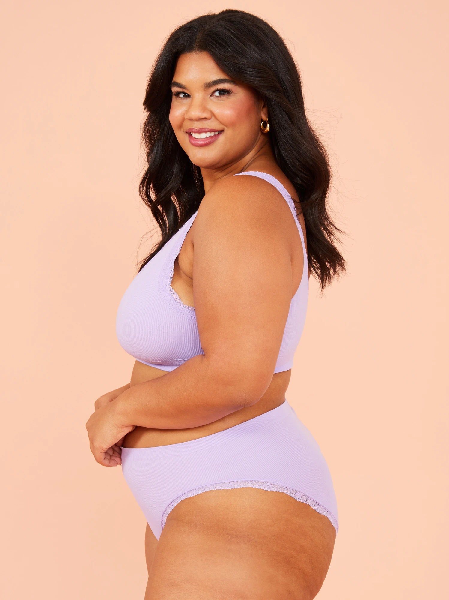 Seamless Ribbed High Leg Undie 2 Seamless Ribbed High Leg Undie - Image 2