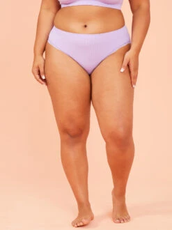 Seamless Ribbed High Leg Undie 7 Seamless Ribbed High Leg Undie -ChicAura Store 004173 DY142 DIGITAL LAVENDER 02