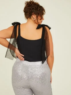 Penny Tie Strap Bodysuit -ChicAura Store 004264 PLT19970 018 BLACK 03